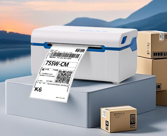 GP-2024DZ熱敏4寸無(wú)紙倉(cāng)面單打印機(jī)，打印速度250mm/s，享疾速打印...